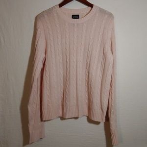 GEORGE pure cashmere soft pink knit sweater sz XL